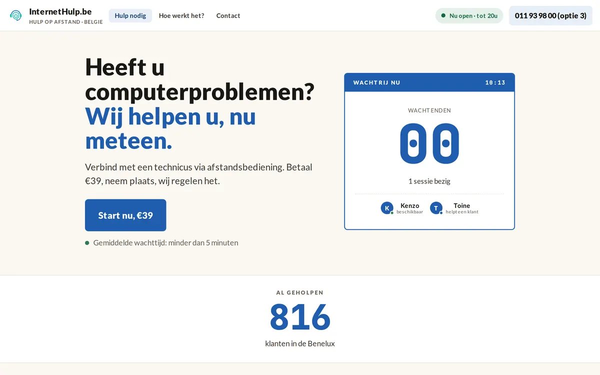 Screenshot Internet Hulp